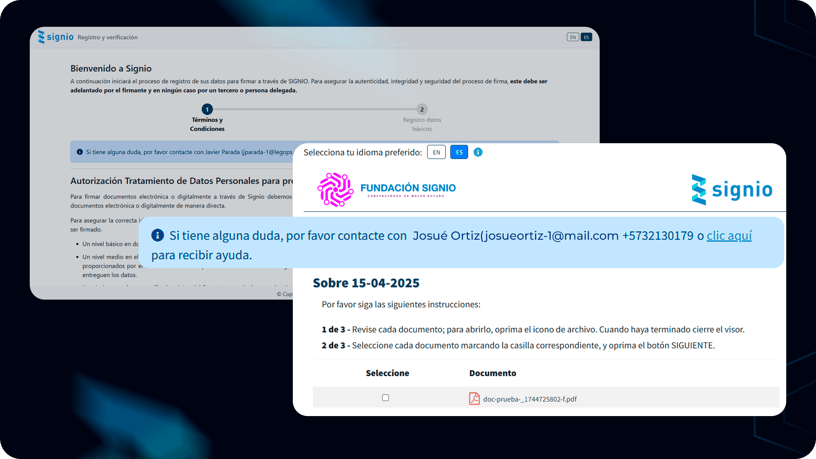 soporte en firma-